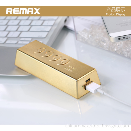 Gold Bar 6666mAh Power Bank for iPad&Mobile